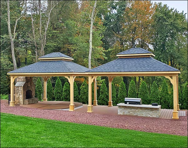 Treated Pine Double Roof Ramada
