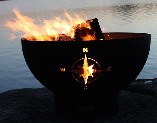 Carbon Steel Compass Fire Pit