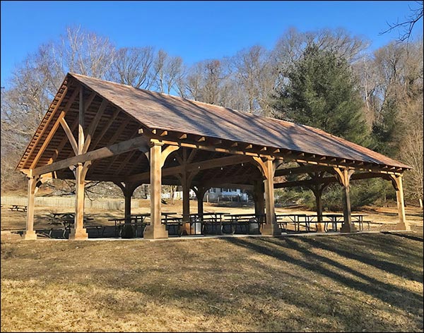 Rough Cut Cedar Gable Ramada