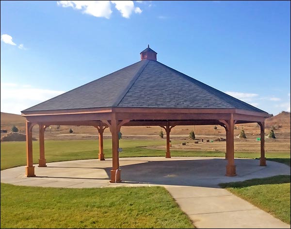 Treated Pine Single Roof Octagon Gazebos