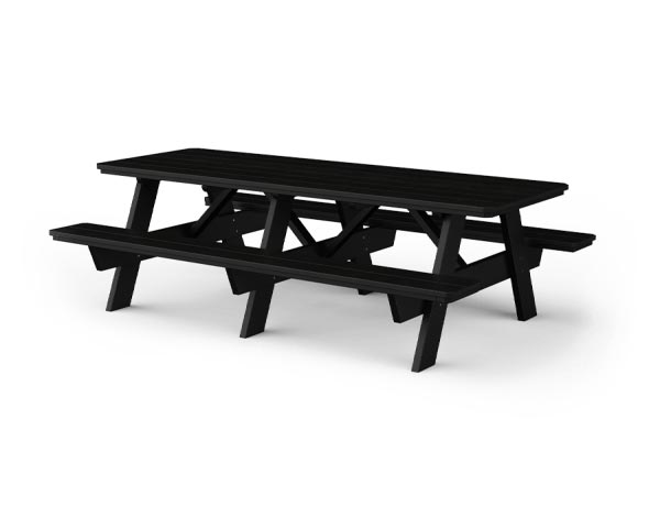 Poly Lumber 8 Picnic Table w/ Attached Benches