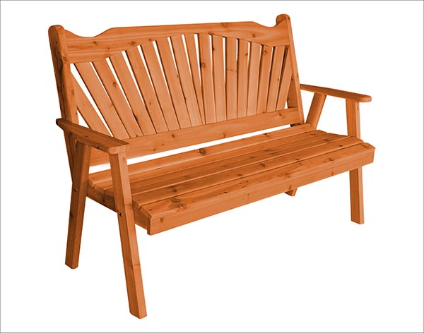 Red Cedar Fanback Garden Bench