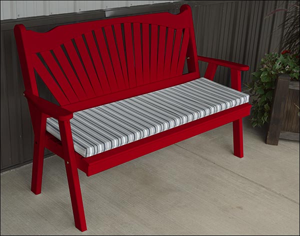 Southern Yellow Pine Fanback Garden Bench