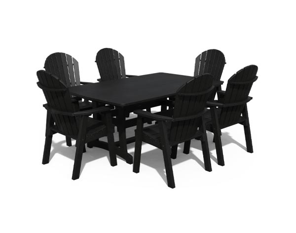 Poly Lumber 7 Pc. Adirondack Dining Set