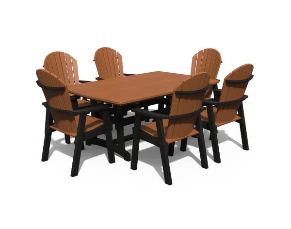 Poly Lumber 7 Pc. Adirondack Dining Set