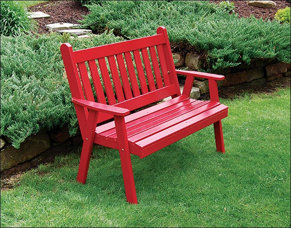 Southern Yellow Pine Traditional English Garden Bench