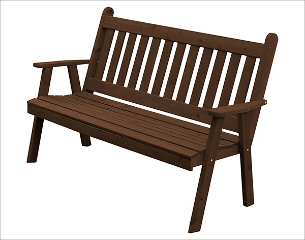 Red Cedar Traditional English Garden Bench