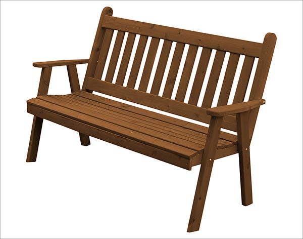 Red Cedar Traditional English Garden Bench