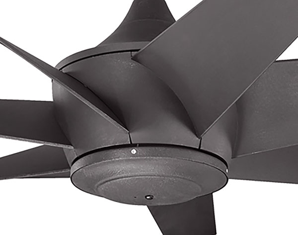 54" Distressed Black Rhel II Climates Outdoor Indoor Ceiling Fan