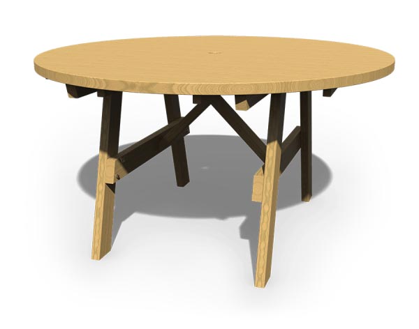 Treated Pine 54" Round Dining Table - ONLY
