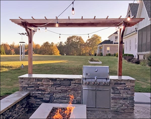 Red Cedar In-Line Pergolas