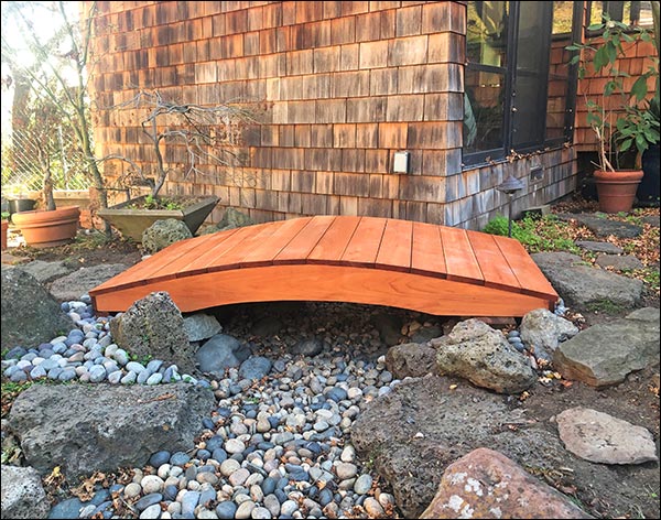 Red Cedar Crescent Moon Plank Bridge