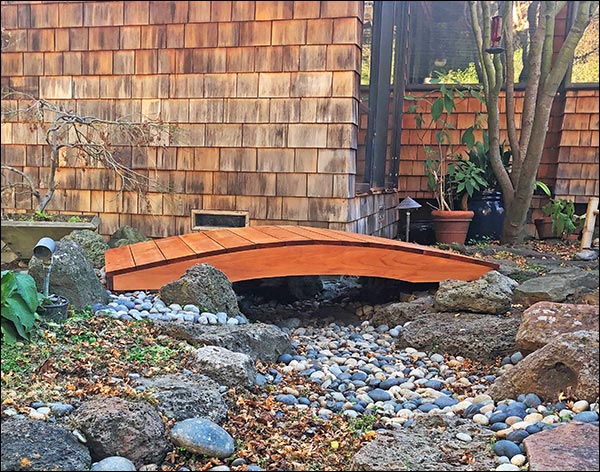 Red Cedar Crescent Moon Plank Bridge