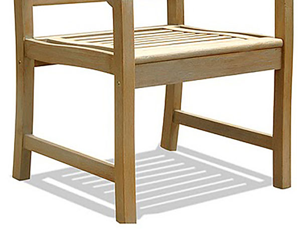 Acacia Dining Table w/ 6 Chippendale Armchairs