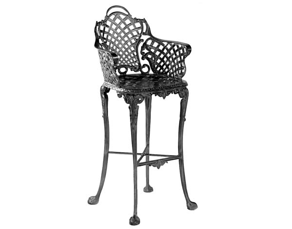 Aluminum Basketweave Barstool