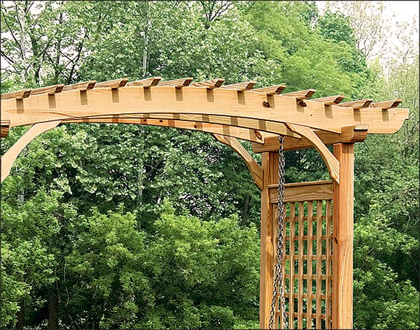 Treated Pine Greenfield Arbor and Swing Set