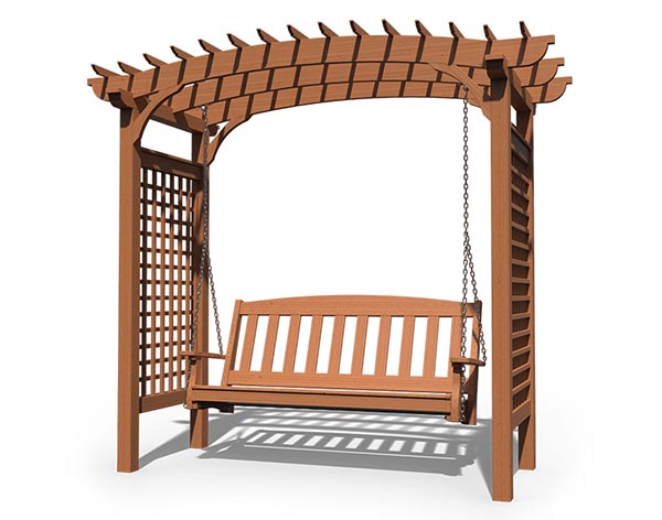 Treated Pine Greenfield Arbor and Swing Set