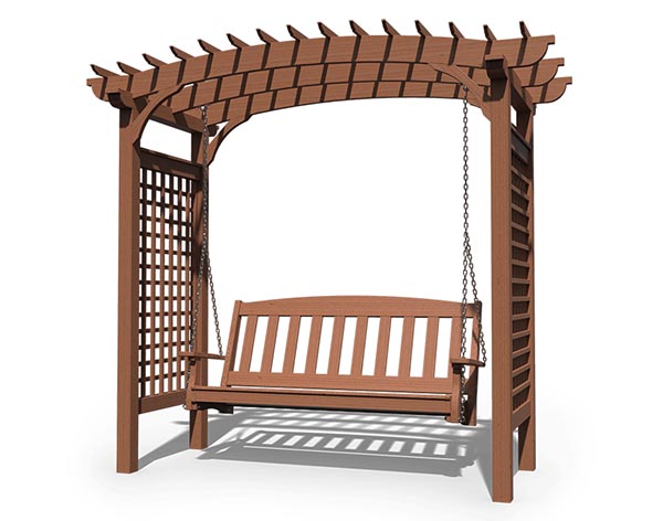 Treated Pine Greenfield Arbor and Swing Set