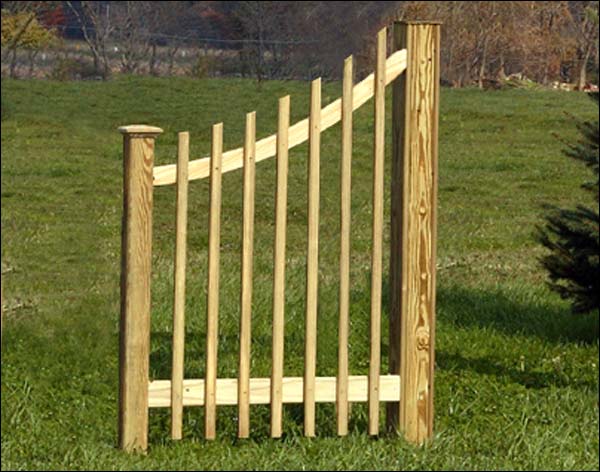 Treated Pine Tall Picket Arbor Wings (Set of 2)