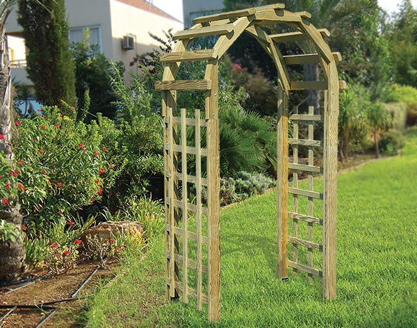 Treated Pine Round Rose Arbor