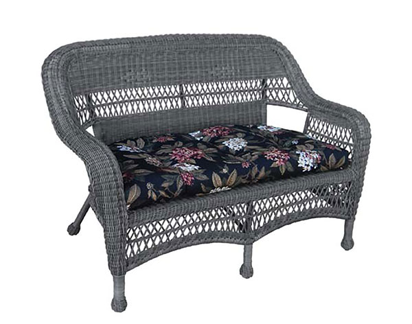 Wicker Sands Settee w/ Cushion