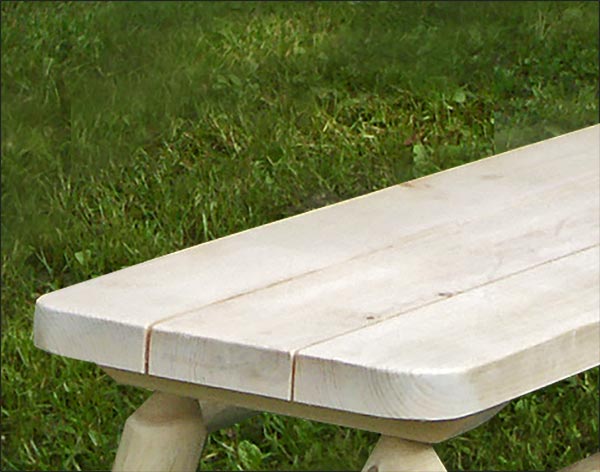 66" x 18" White Cedar Unstained Bench
