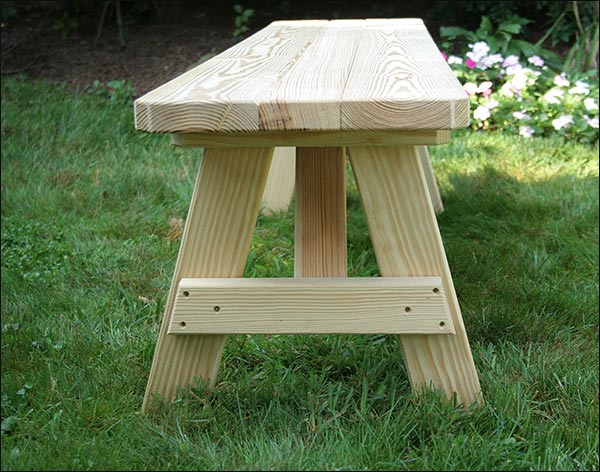 Treated Pine Wide Picnic Table w/ 2 Backed Benches and 2 Backless Benches