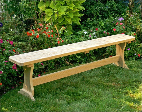 6' Treated Pine Trestle Garden Bench