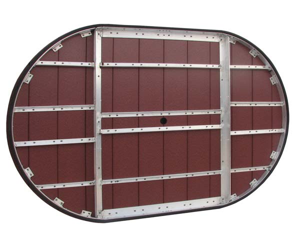 64"L x 44"W Garden Mission Sunflower Poly Lumber Oval Table