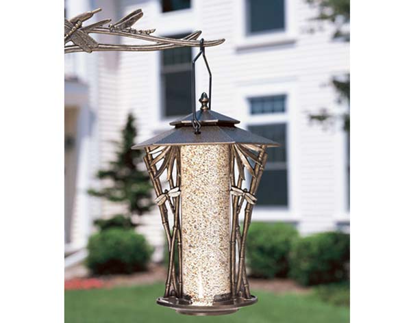 12" French Bronze Dragonfly Birdfeeder