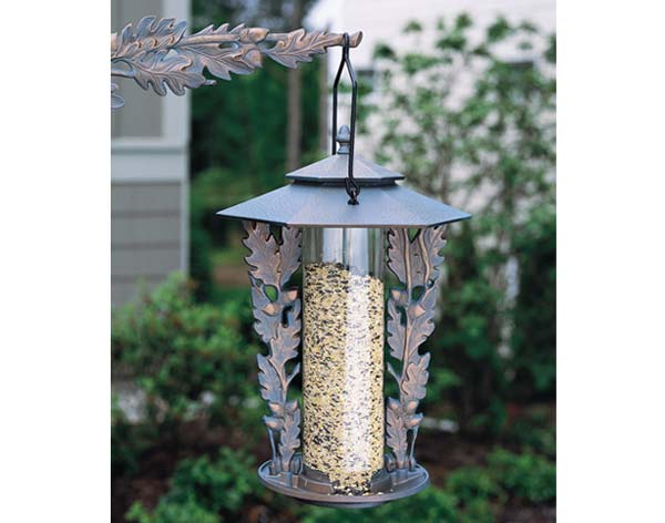 12" French Bronze Oakleaf Birdfeeder