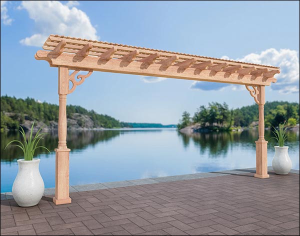 Red Cedar In-Line Pergolas