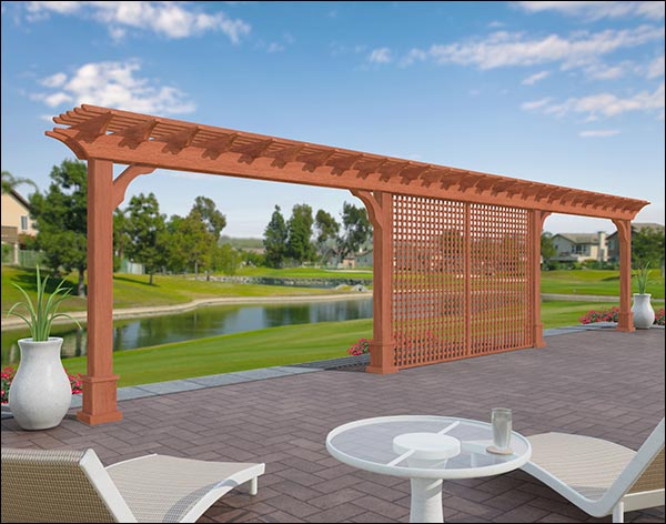 Red Cedar In-Line Pergolas