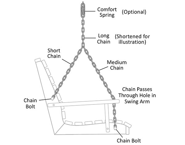 Stainless Steel Swing Chains (Set of 2)