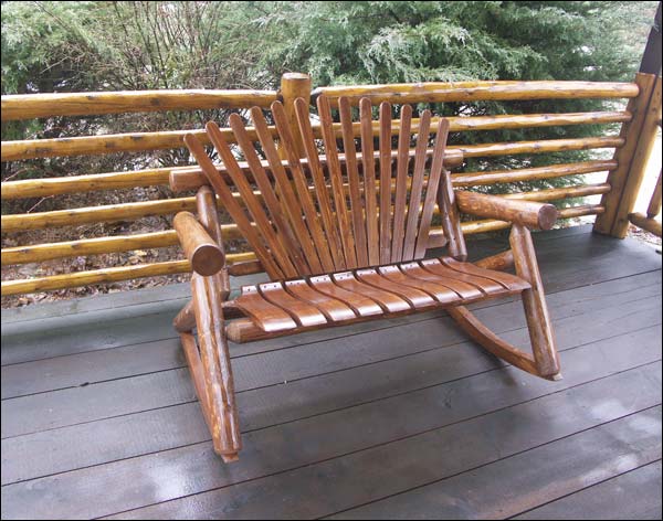 4 White Cedar Stained Double Rocker