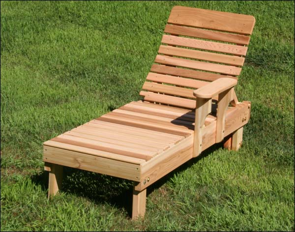 Red Cedar Highback Chaise Lounge