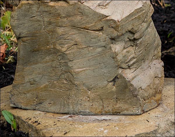 Concrete "Petrified Wood" Bench