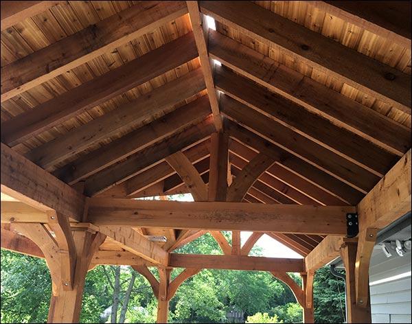 Rough Cut Cedar Herrington Gable Ramada