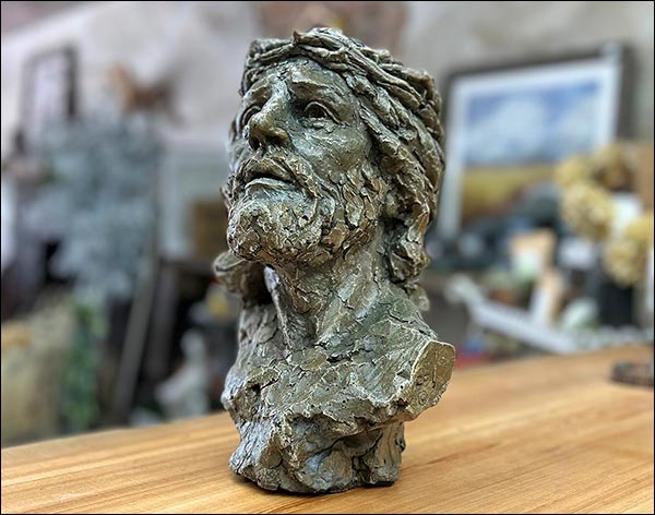 Decorative Crown of Thorns Christ Bust