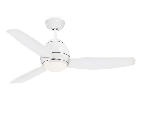Appliance White Avruc Outdoor Ceiling Fan w/ Light