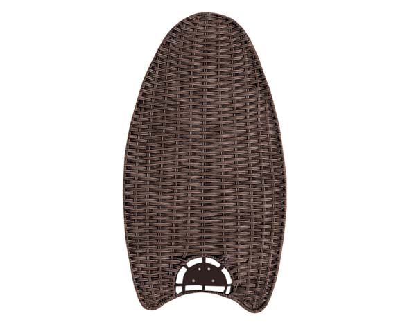 52" Pewter Maubay Outdoor Ceiling Fan w/ Dark Walnut Wicker Blades