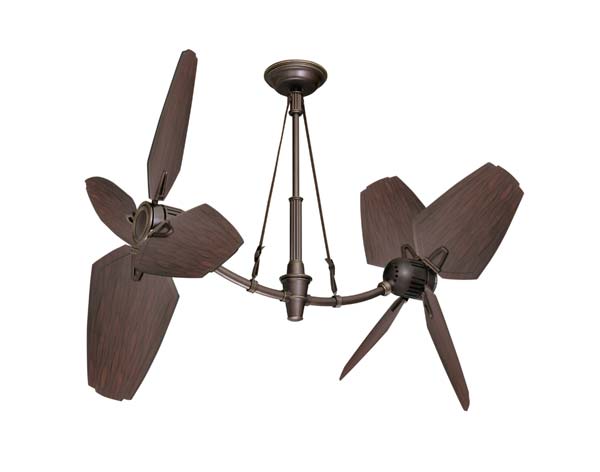 52" Oil-Rubbed Bronze Coix Outdoor Ceiling Fan w/ Midnight Bordeaux Artisan Blades