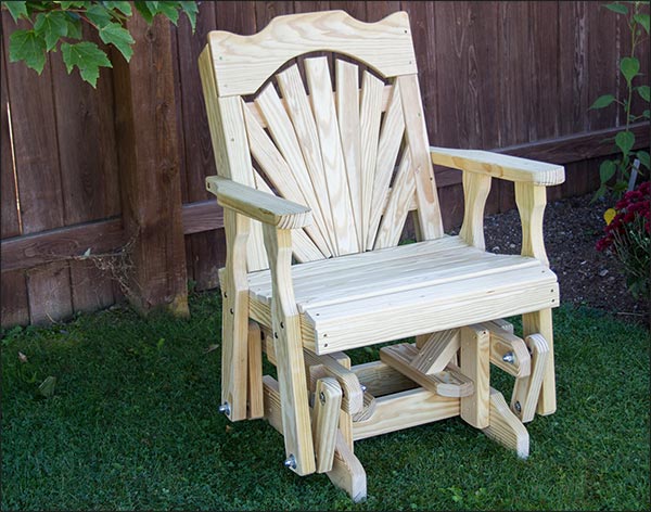 Treated Pine Fanback Glider Chair