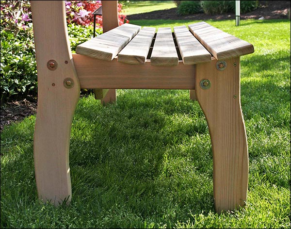 Red Cedar Contoured Picnic Table w/Backed Benches