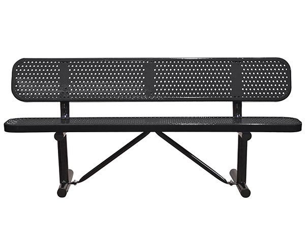 Perforated Standard Garden Bench w/Back