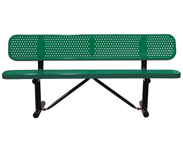 Perforated Standard Garden Bench w/Back