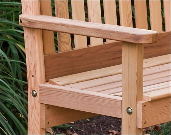 Red Cedar English Garden Bench