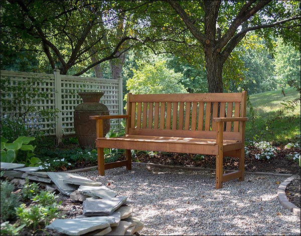 Red Cedar English Garden Bench
