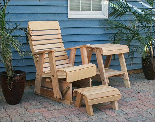 Red Cedar Royal Highback Glider Chair