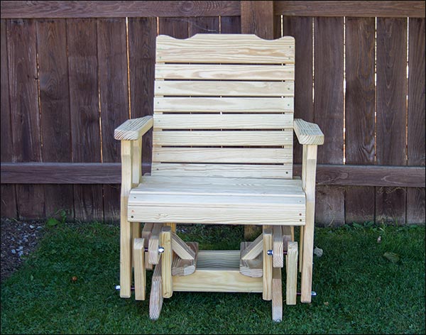 Treated Pine Crossback Glider Chair